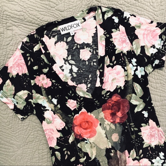 • wildfox desert rose soft classic v-neck • - Picture 2 of 9